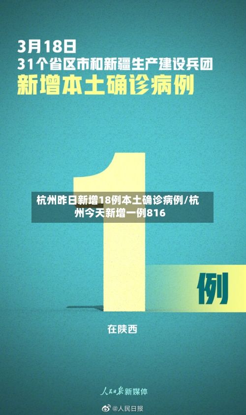 杭州昨日新增18例本土确诊病例/杭州今天新增一例816