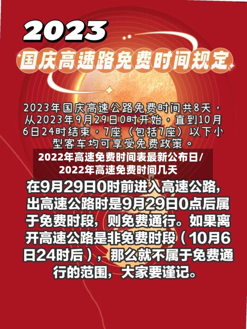 2022年高速免费时间表最新公布日/2022年高速免费时间几天-第3张图片