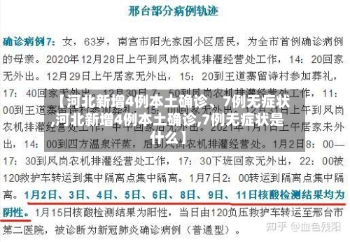 【河北新增4例本土确诊、7例无症状,河北新增4例本土确诊,7例无症状是什么】