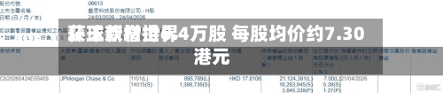环球新材世界获王欢增持6.4万股 每股均价约7.30港元